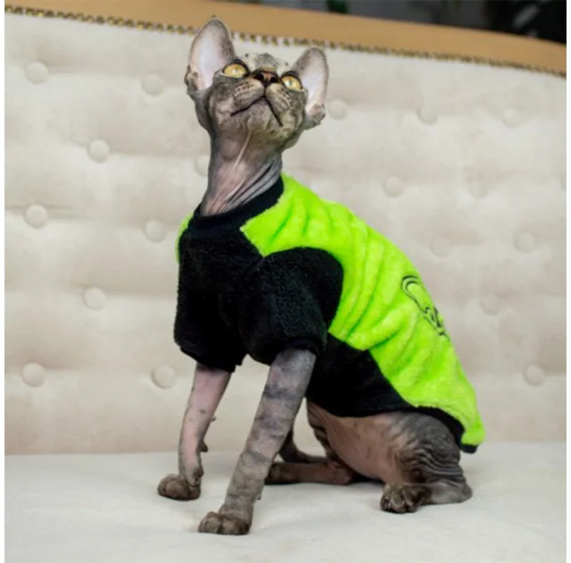 Кофта Style Pets FaceSPS для котів, колір зелений, розмір XL