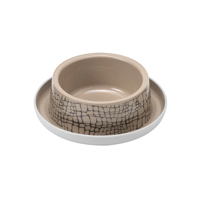 Миска Moderna Trendy Dinner Dog №2 WildLife для собак, пластик, світло-коричнева, 735 мл, d-20 см