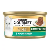 Влажный корм Purina Gourmet Gold для кошек, кусочки в паштете с кроликом, 85 г