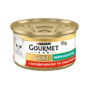 Влажный корм Purina Gourmet Gold Нежные биточки для кошек, с говядиной и томатами, 85 г