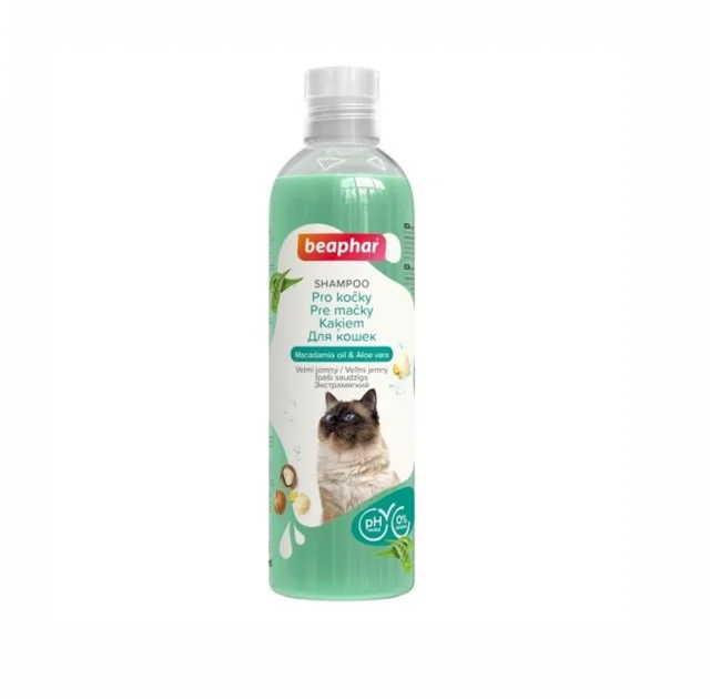 Шампунь Beaphar ProVitamin Macadamia Oil&Aloe Vera для котів та кошенят, з олією макадамії та алое вера, 250 мл