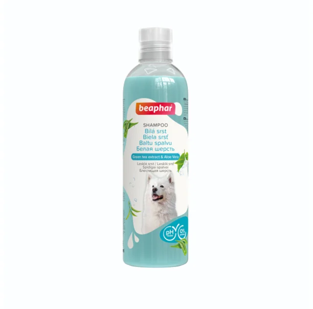 Шампунь Beaphar ProVitamin Shampoo White з екстрактом алое вера для собак світлого і білого забарвлення, 250 мл
