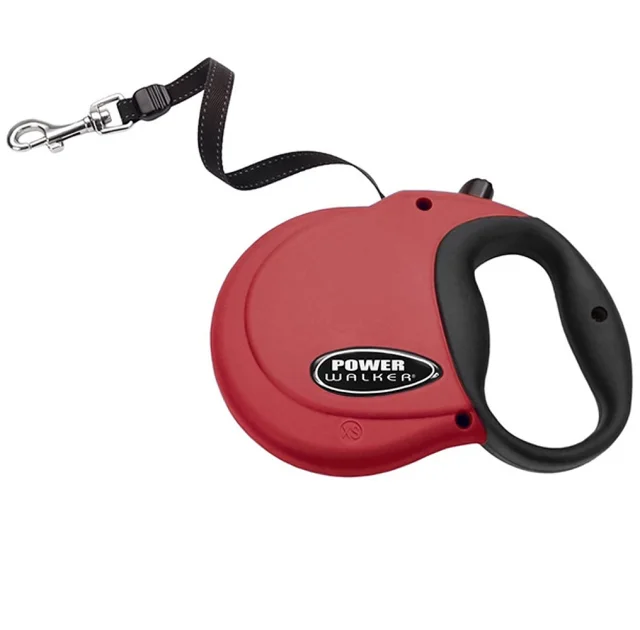 Рулетка-поводок Coastal Power Walker Retractable Leash для собак весом до 7.3 кг, 3.6 м, красная