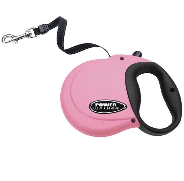 Рулетка-поводок Coastal Power Walker Retractable Leash для собак вагою до 7.3 кг, 3.6 м, рожева