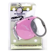 Рулетка-поводок Power Walker Lit'l Pals Mini для собак весом до 7 кг, 3.6 м, розовая