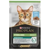 Влажный корм Purina Pro Plan Cat Nutrisavour Sterilised для стерилизованных кошек, мусс с треской, 75 г