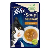Вологий корм Purina Felix Soup для котів, суп з куркою, 48 г