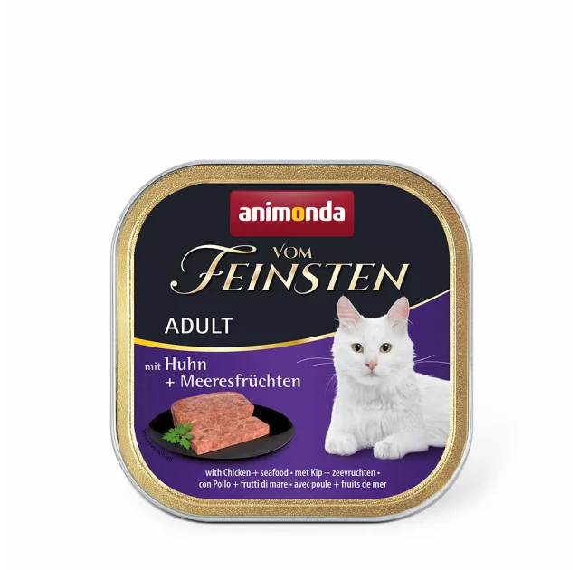Консервы Animonda Vom Feinsten паштет для кошек, с курицей и морепродуктами, 100 г