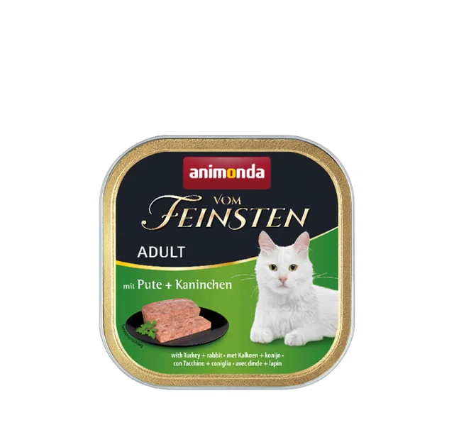Консервы Animonda Vom Feinsten паштет для кошек, с индейкой и кроликом, 100 г