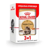 Влажный корм Royal Canin Maine Coon Adult для мейн-кунов, кусочки в соусе, 85 г, акция 3+1