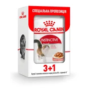 Влажный корм Royal Canin Instinctive для кошек, кусочки в соусе, 85 г, акция 3+1