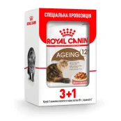 Влажный корм Royal Canin Ageing 12+ для кошек старше 12 лет, кусочки в соусе, 85 г, акция 3+1