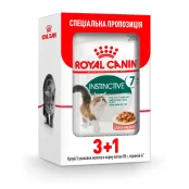 Влажный корм Royal Canin Instinctive 7+ для кошек от 7 лет, кусочки в соусе, 85 г, акция 3+1