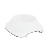 Миска Irak Plast для собак и кошек, пластик, белая, 1 л