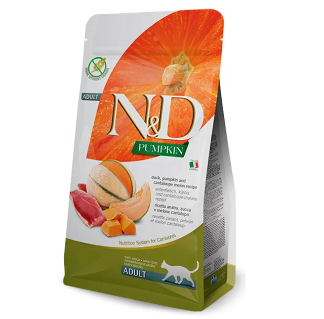 Беззерновий сухий корм Farmina N&D Cat Pumpkin Duck&Cantaloupe для дорослих котів, з качкою та гарбузом, 1.5 кг