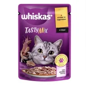 Влажный корм Whiskas Tasty Mix для кошек, ягненок с индейкой, 85 г