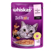 Влажный корм Whiskas Tasty Mix для кошек, лосось с морковью, 85 г