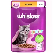 Влажный корм Whiskas для котят, курица в желе, 85 г