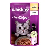 Влажный корм Whiskas Pure Delight для кошек, курица в желе, 85 г
