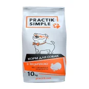 Сухий корм Practik Simple для дорослих собак, з індичкою, 10 кг