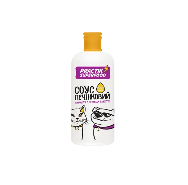 Печінковий соус Practik SuperFood для собак та котів, 550 г