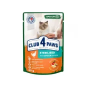 Влажный корм Клуб 4 Лапы Premium Epikur для стерилизованных кошек, с курицей в соусе, 80 г