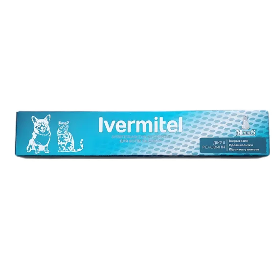 Суспензія Modes Ivermitel антигельмінтна для собак та котів, зі