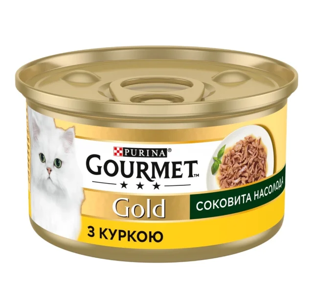 Влажный корм Purina Gourmet Gold "Сочное наслаждение" для взрослых кошек, кусочки с курицей, 85 г