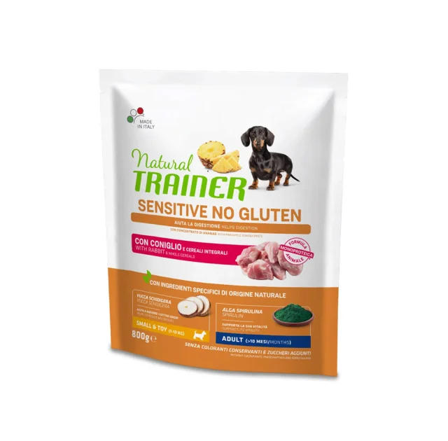 Сухий корм Natural Trainer Sensitive Adult Rabbit для собак дрібних порід із чутливим травленням, з кроликом, 800 г