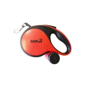 Поводок-рулетка AnimAll с диспенсером, для собак весом до 15 кг, 3 м, красная