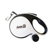 Поводок-рулетка AnimAll с диспенсером, для собак весом до 30 кг, 5 м, белая
