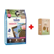 Сухий корм Bosch HPC Medium Junior, для цуценят, 3 кг, акція + 1 кг ласощів Sammy`s