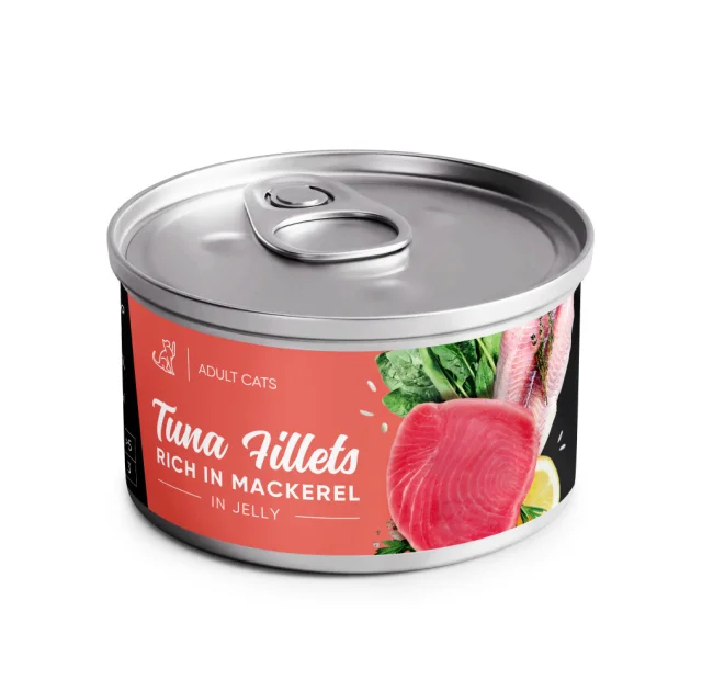 Вологий корм Savory Chicken Fillets rich in Mackerel in Jelly for Adult Cats для дорослих котів, філе тунця з макреллю в желе, 70 г