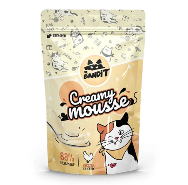 Лакомство Mr. Bandit для котов, сливочный мус, курица, 60 г