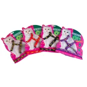 Набір шлея і повідець Caty для котів, різні кольори, 1×25 см