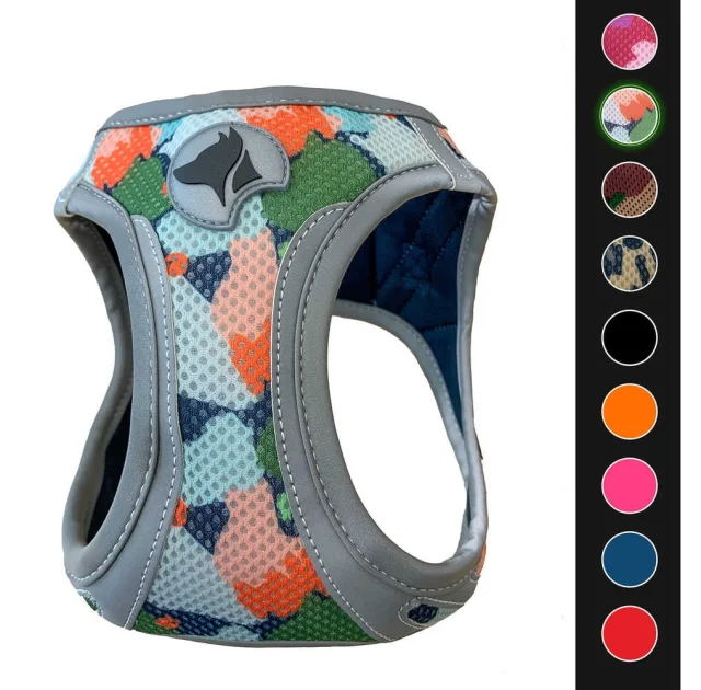 Шлея HIKING REFLECTIVE для собак, арлекин, нейлон, XS, 30–33 см