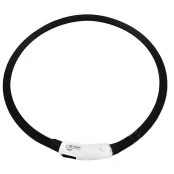 Ошейник Expert для собак, LED, USB, силикон, черный, 1×70 см