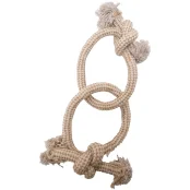 Іграшка Croci для собак ECO канат, грейфер, кільця, котон + сезаль, 16×32 см
