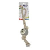 Іграшка Croci для собак ECO канат, грейфер, м'яч з ручкою, котон + сезаль, 6х34 см