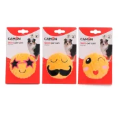 Іграшка Camon для собак, м’яч посмішка, плюшевий, з пищалкою, 9 см