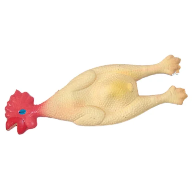 Іграшка Croci для собак, курка, латекс, з пищалкою, 45 см