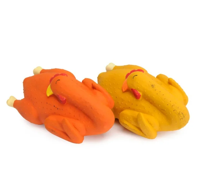 Іграшка Croci для собак, курка з пищалкою, латекс, 19 см