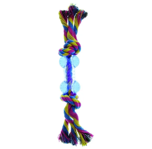 Іграшка Tatrapet Dental Fun для собак, кістка на мотузці, гума, 26 см