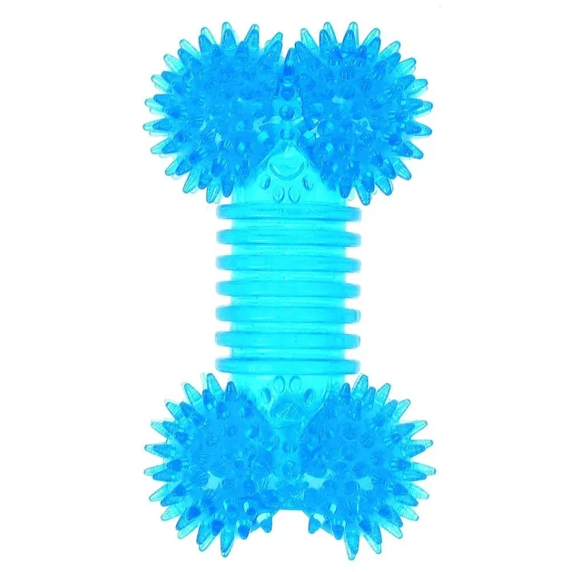 Іграшка Tatrapet Dental Gum для собак, кістка з шипами, гума, пищалка, 12-13 см