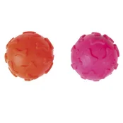 Іграшка Tatrapet Dental Gum для собак, м’ячик з пищалкою кісточки, гума, 6 см, кольори в асортименті