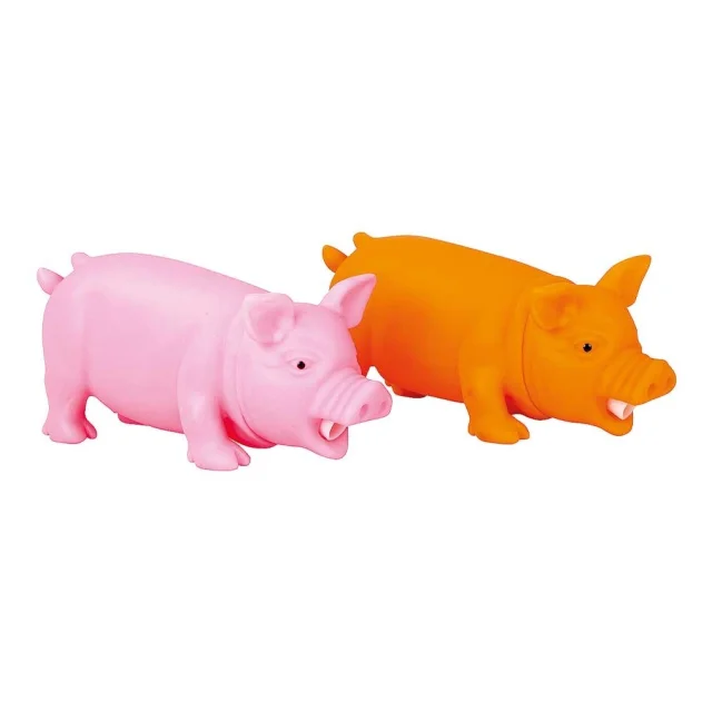 Іграшка Tatrapet Toys Fun для собак, свинка з пищалкою, вініл, 15 см, кольори в асортименті