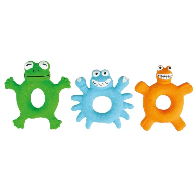 Іграшка Tatrapet Toys Fun для собак, кільце з пищалкою, латекс, 10 см, кольори в асортименті