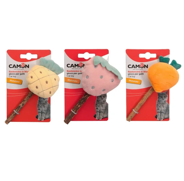 Іграшка Camon для котів, паличка мататабі з м’якою іграшкою, 14 см