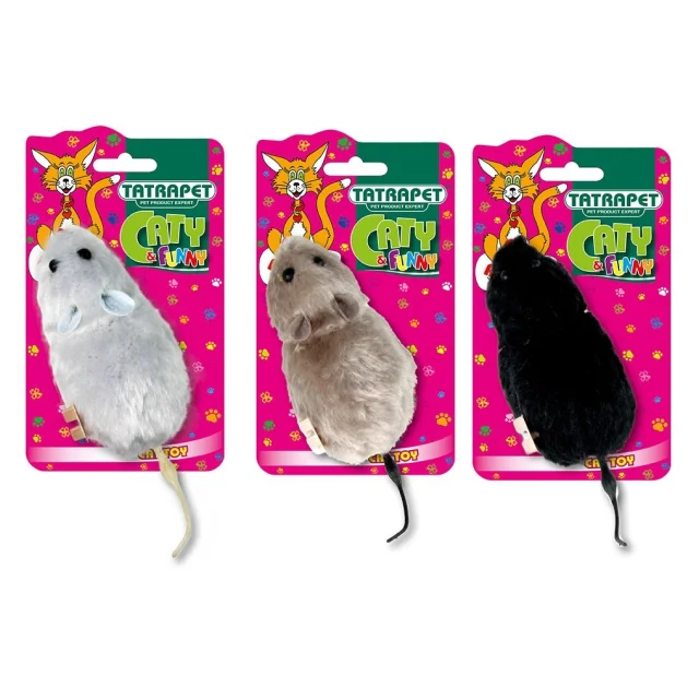 Іграшка Tatrapet Caty funny для котів, миша механічна, 11.5 см