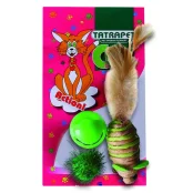 Іграшка Tatrapet Caty funny для котів, набір мишка та м’ячики, 3.5–6.3 см